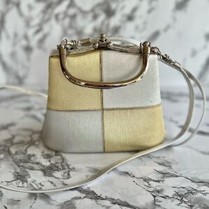 Sasha Crossbody Bag Gold Silver Metallic Hardshell Small Cocktail Party